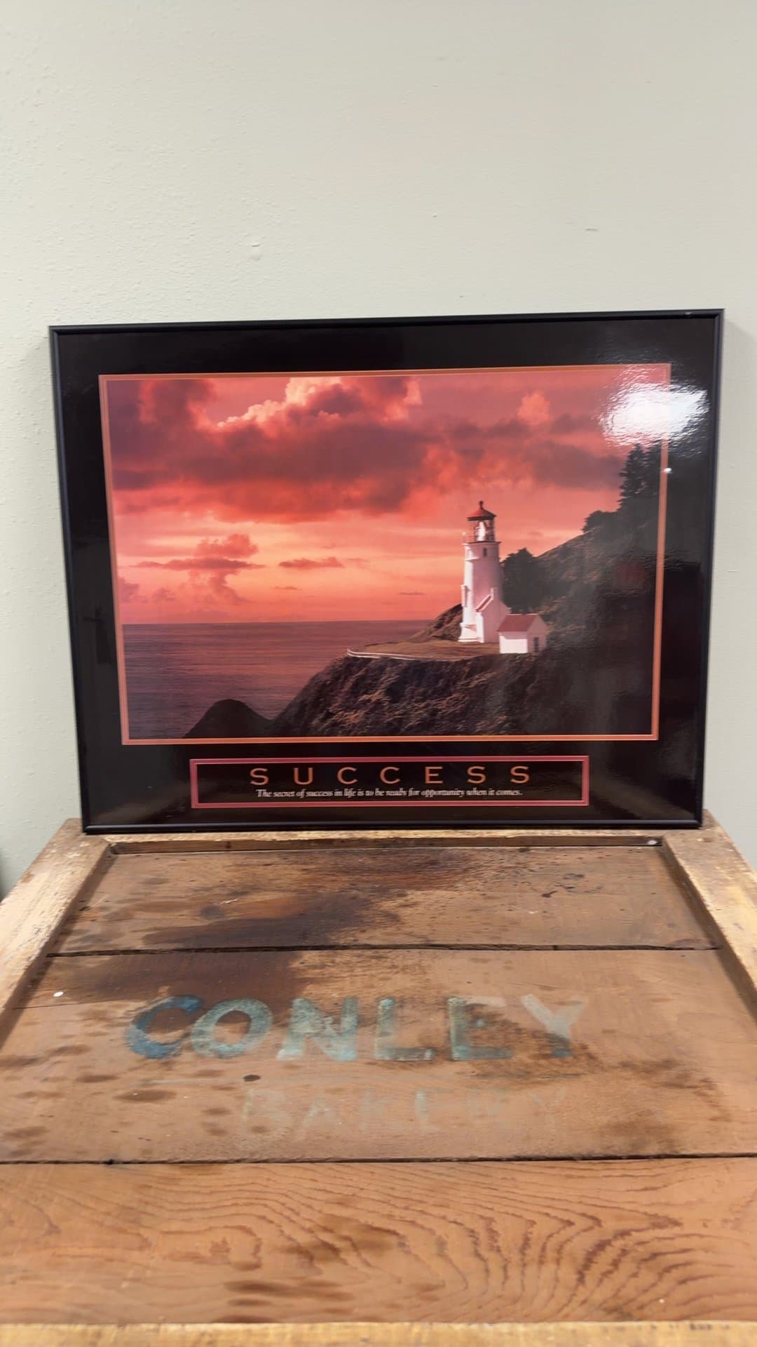 Success Motivational Poster with Lighthouse - Image 1