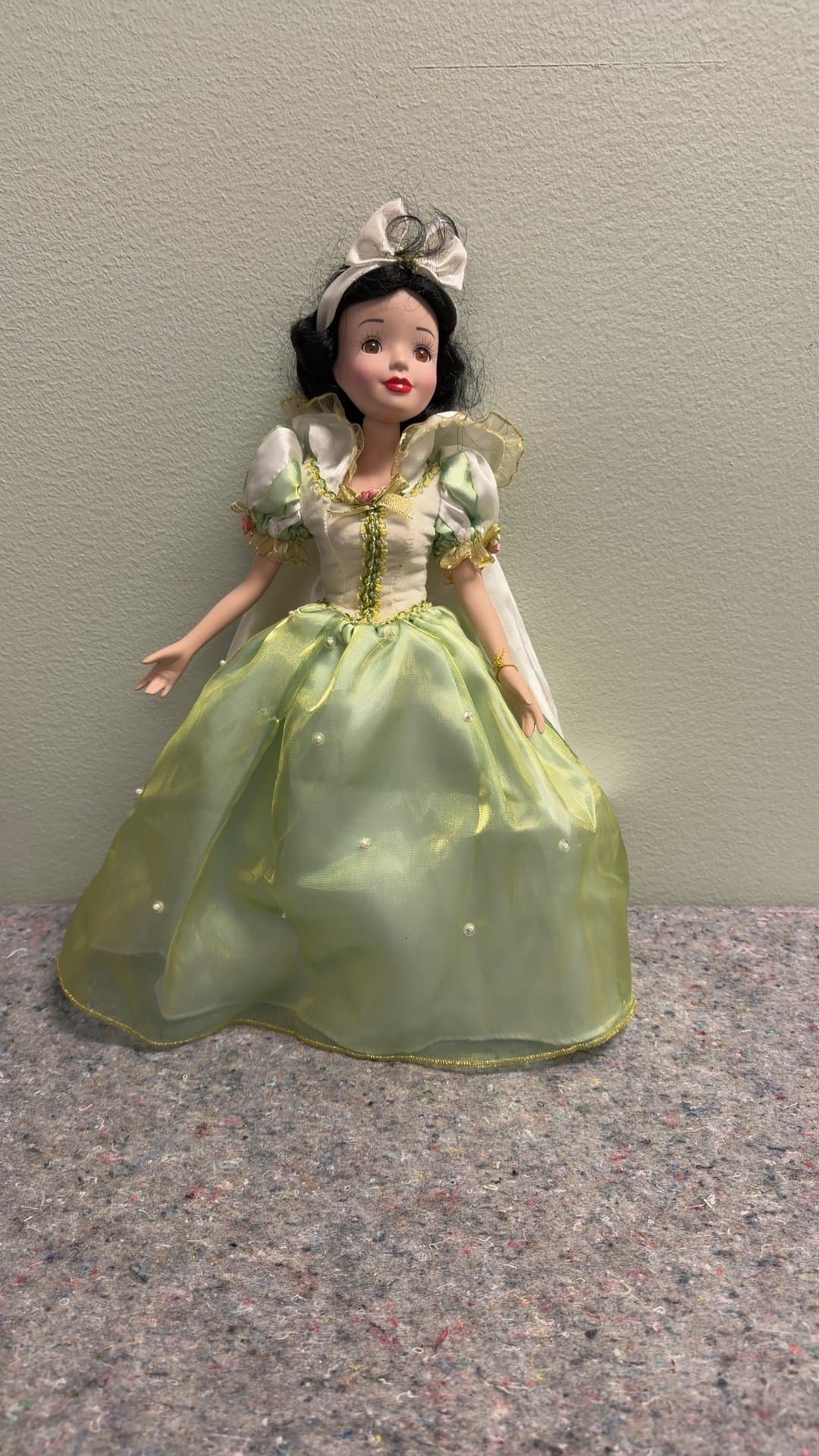 Porcelain Doll in Green Gown - Image 1