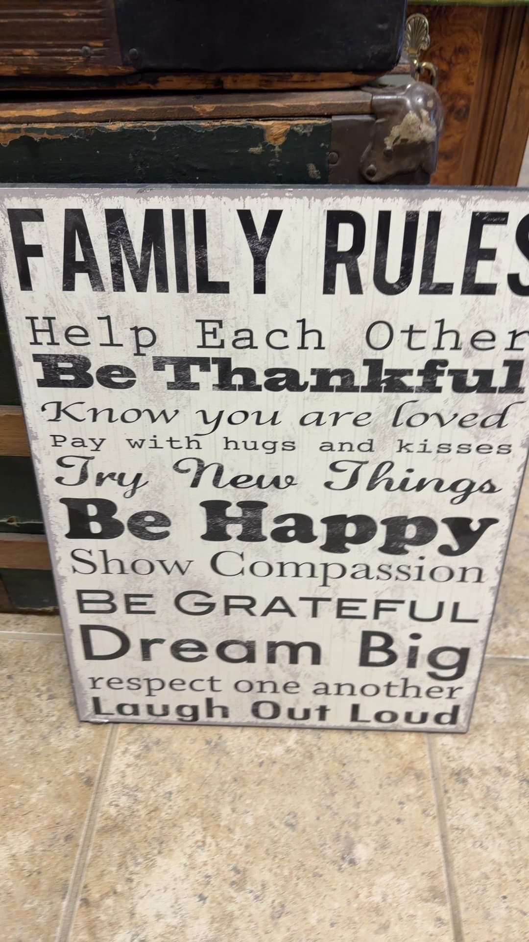 Family Rules Decorative Sign - Image 1