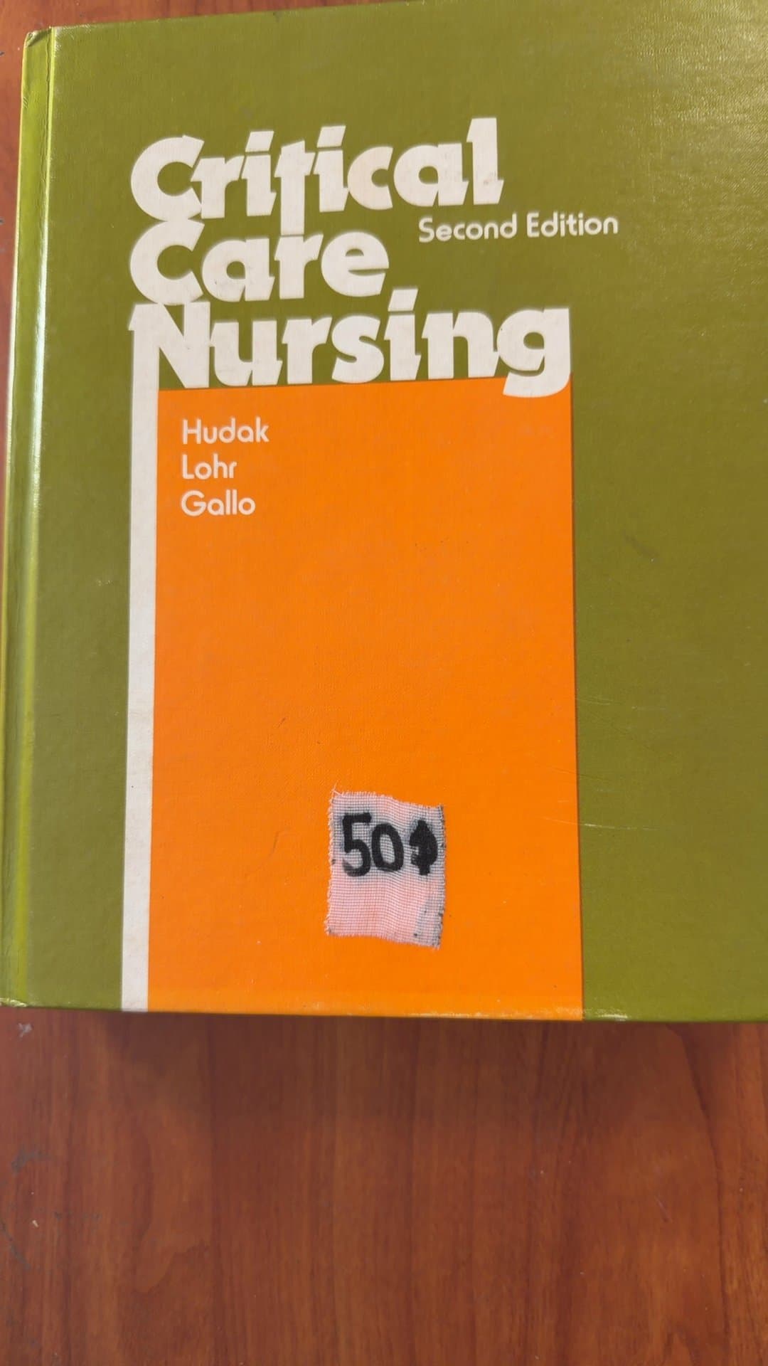 Critical Care Nursing Second Edition Textbook by Hudak, Lohr, and Gallo - Image 1