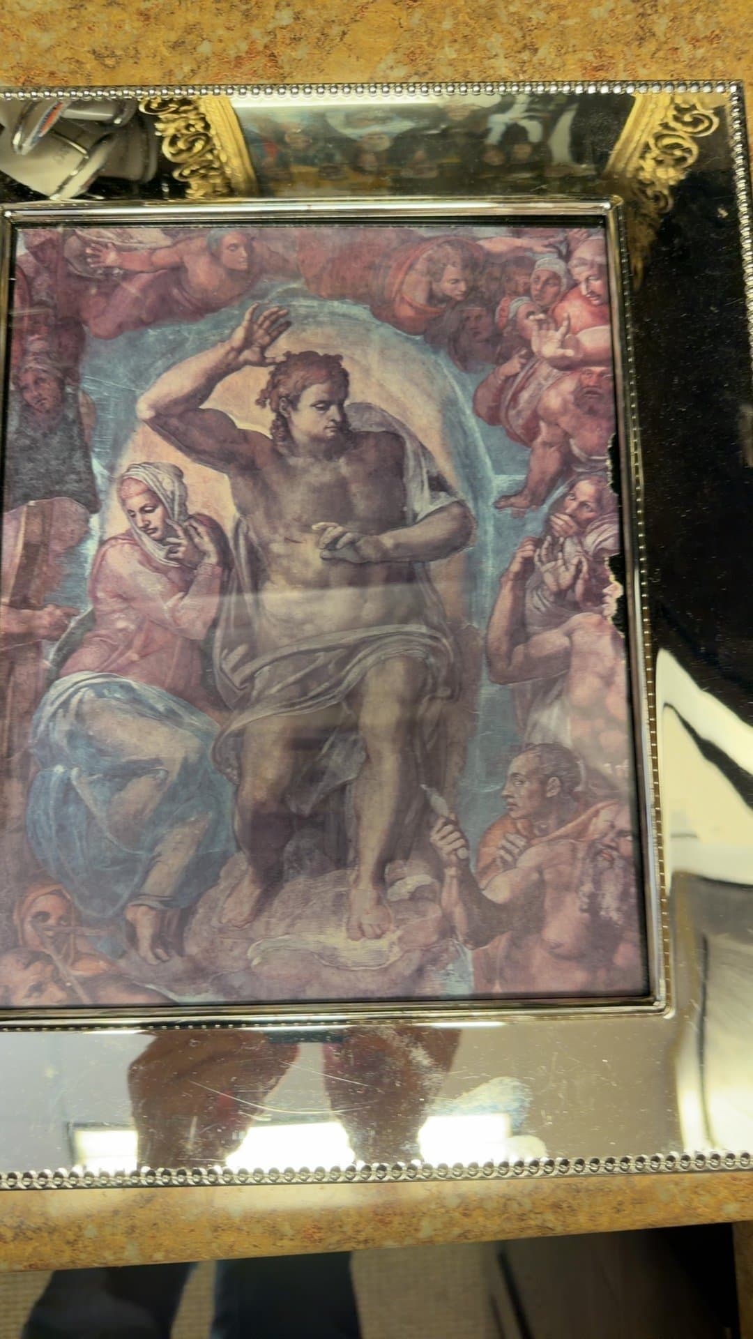 Framed Print of Michelangelo's The Last Judgment Detail - Image 1
