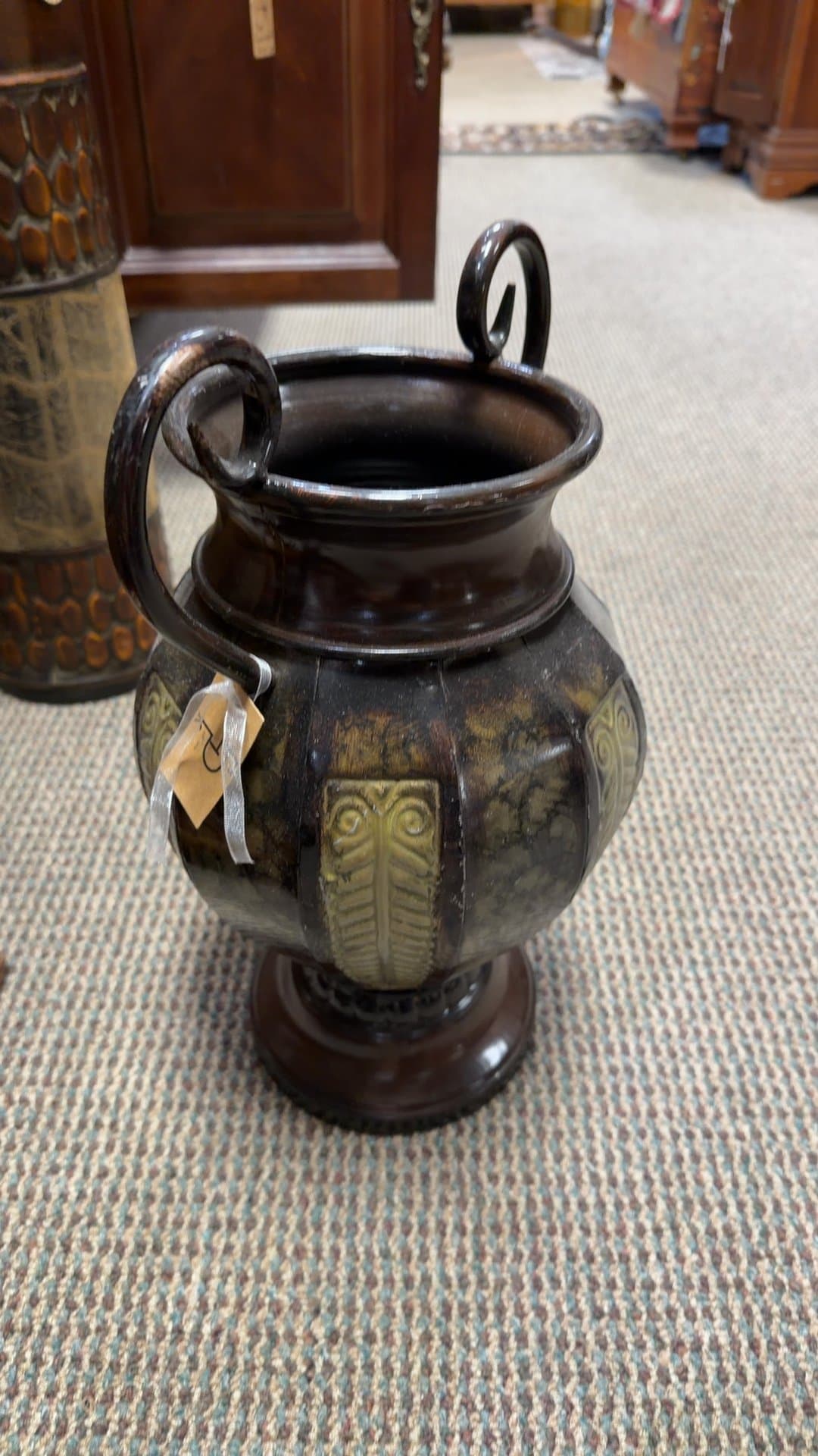 Tuscan Metal Vase - Image 1