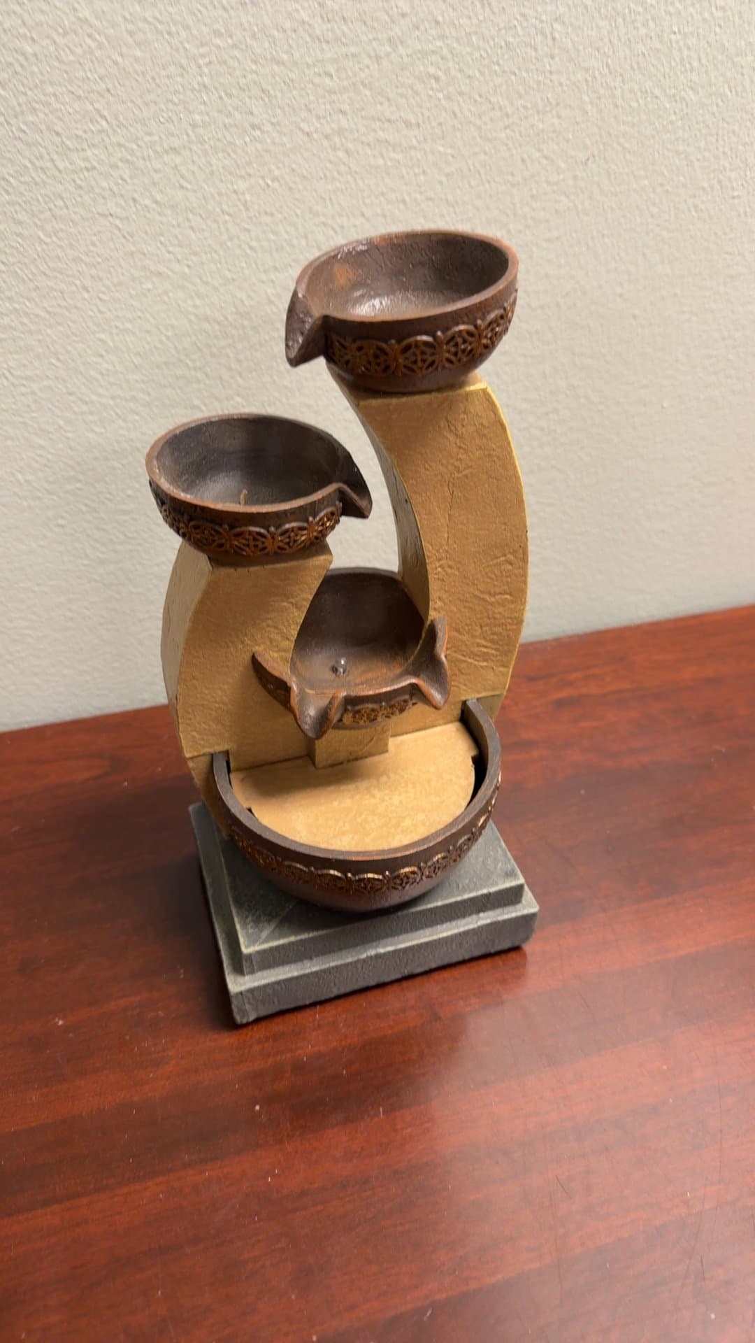 Tiered Earthenware Tabletop Fountain - Image 1