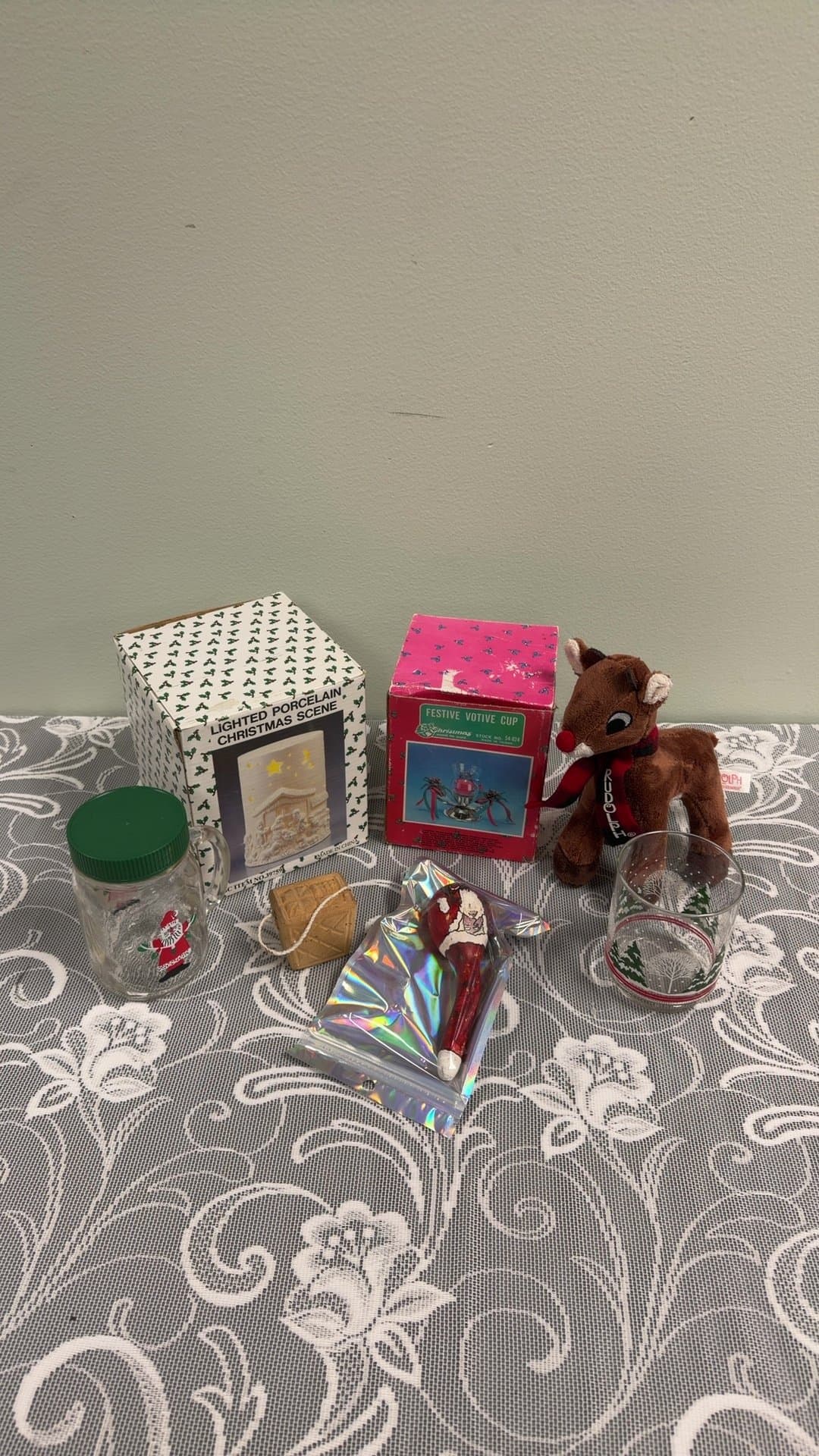 Assorted Vintage Christmas Decor and Collectibles Lot - Image 1