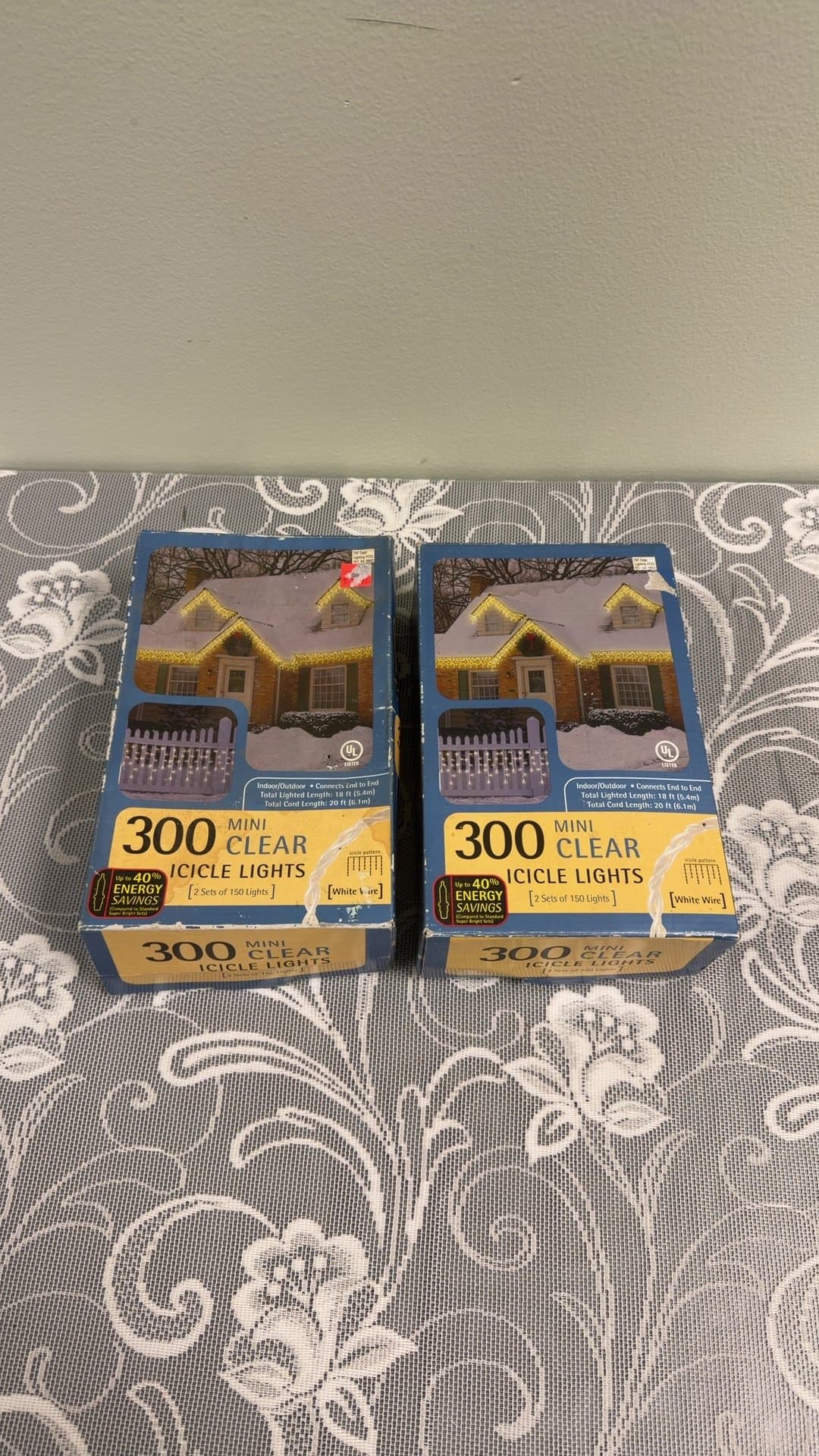 Target 300 Mini Clear Icicle Lights 2-Pack - Image 1