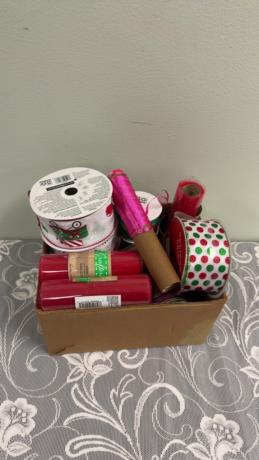 Assorted Holiday Craft Ribbons Lot - Image 1