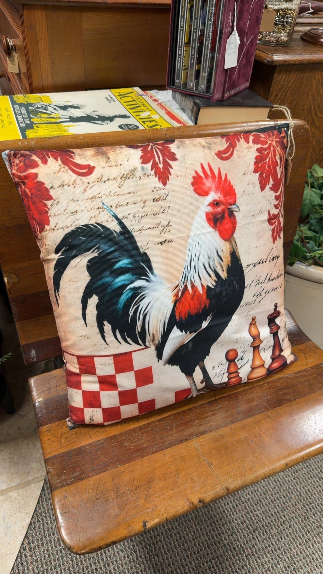 Rooster Chess Piece Pillow - Image 1