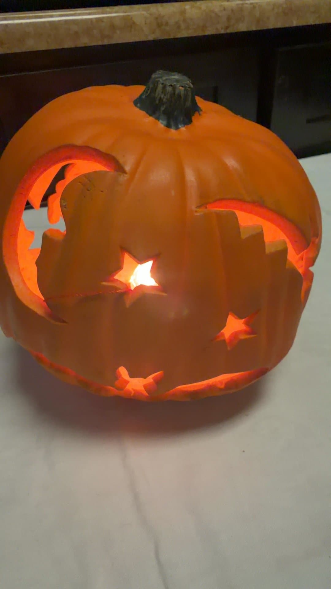 Illuminated Foam Blow Mold Halloween Pumpkin Decoration - Image 1