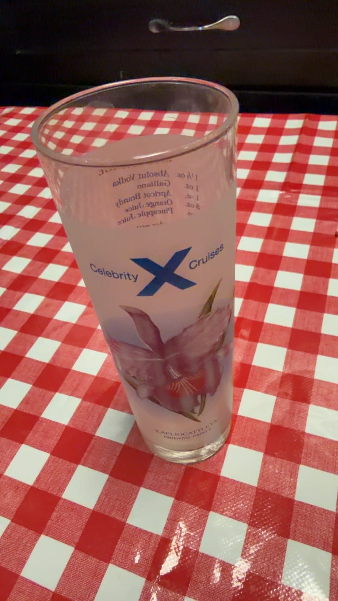 Celebrity Cruises Cocktail Recipe Glass - Image 1