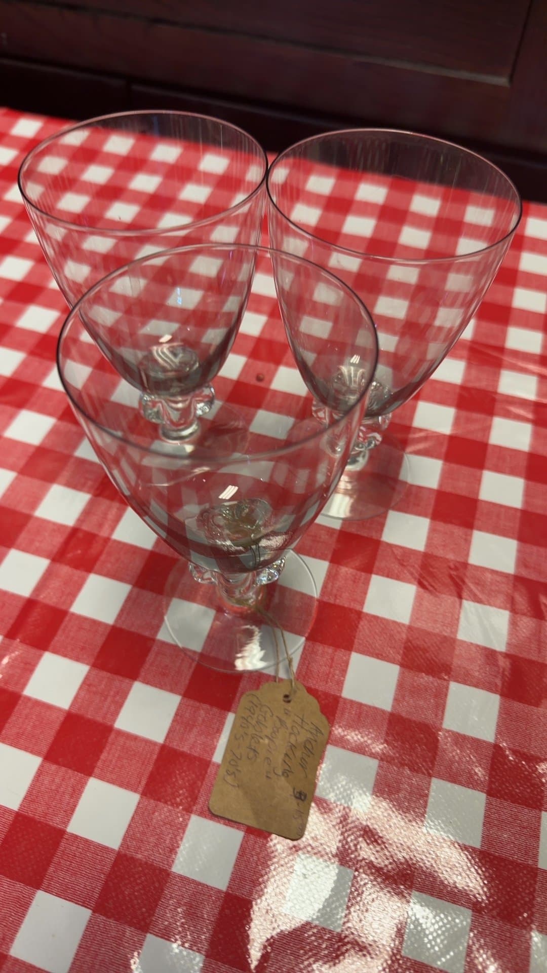 Vintage Glass Goblets Set - Image 1