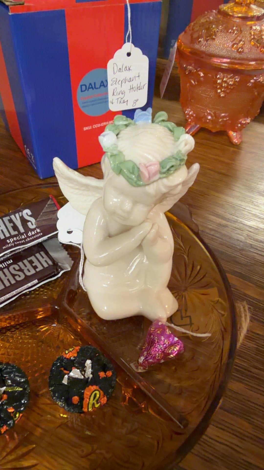 Porcelain Cherub Figurine - Image 1