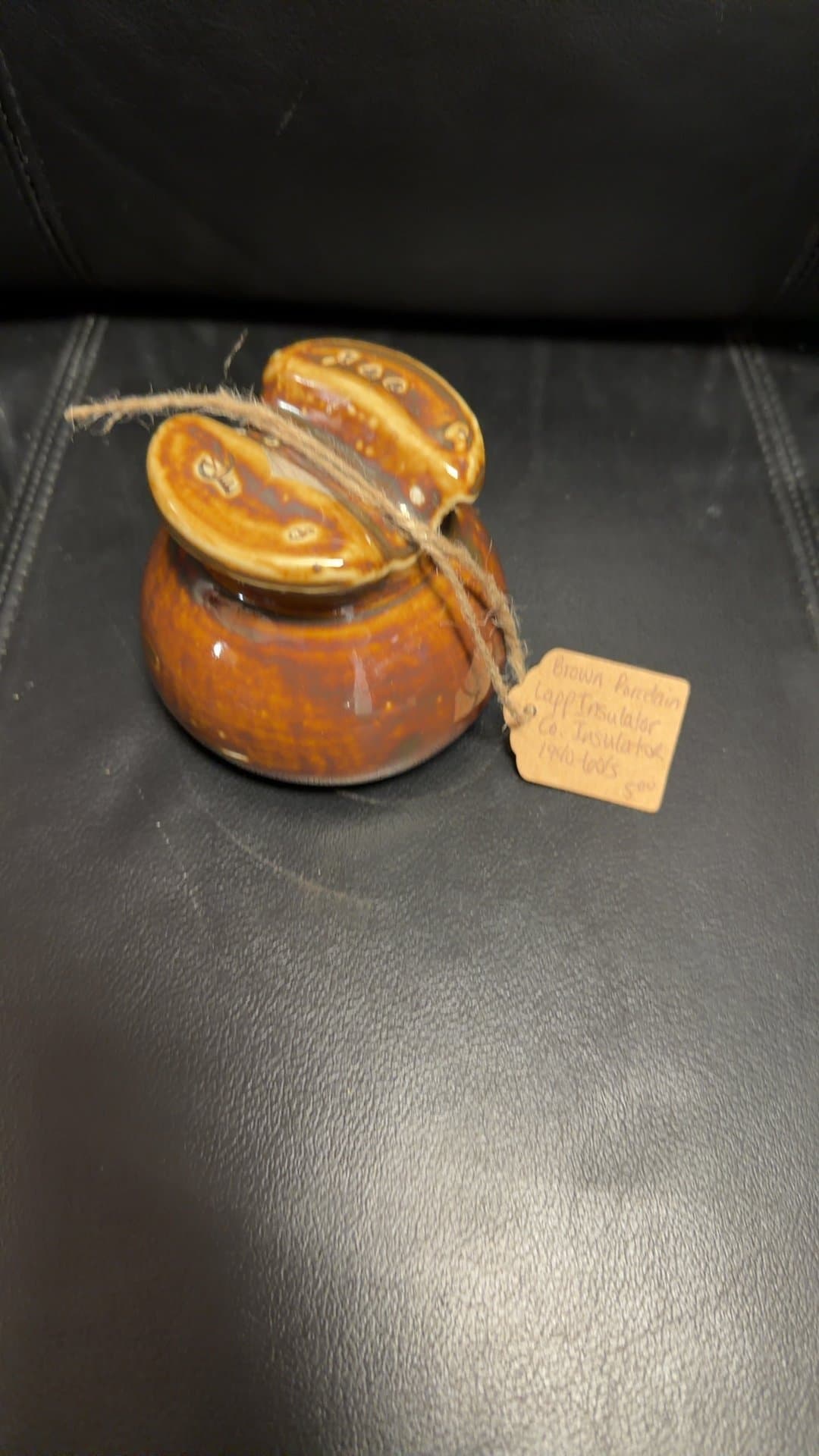 Brown Porcelain Lapp Insulator - Image 1