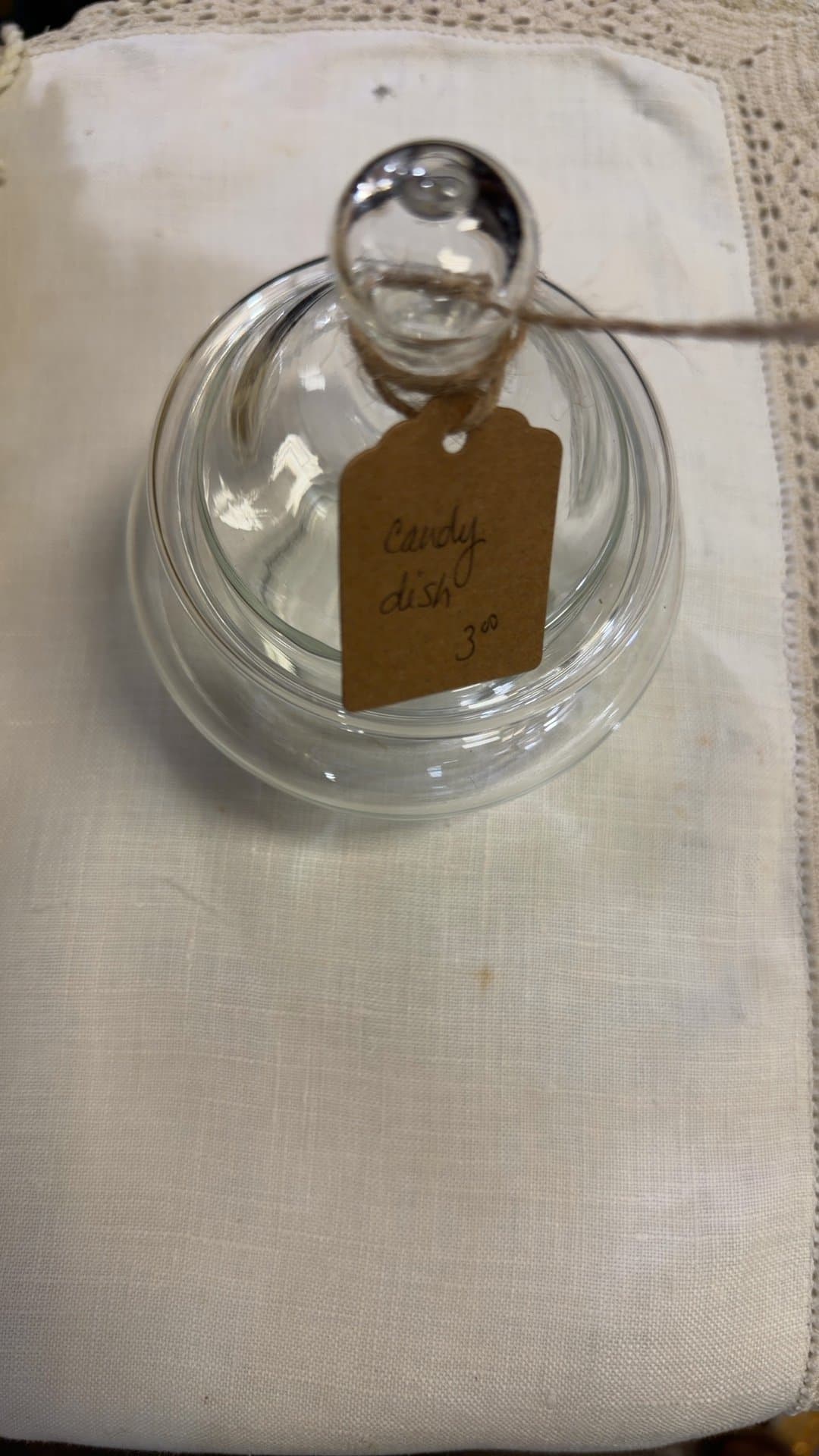 Glass Candy Dish with Lid - Image 1