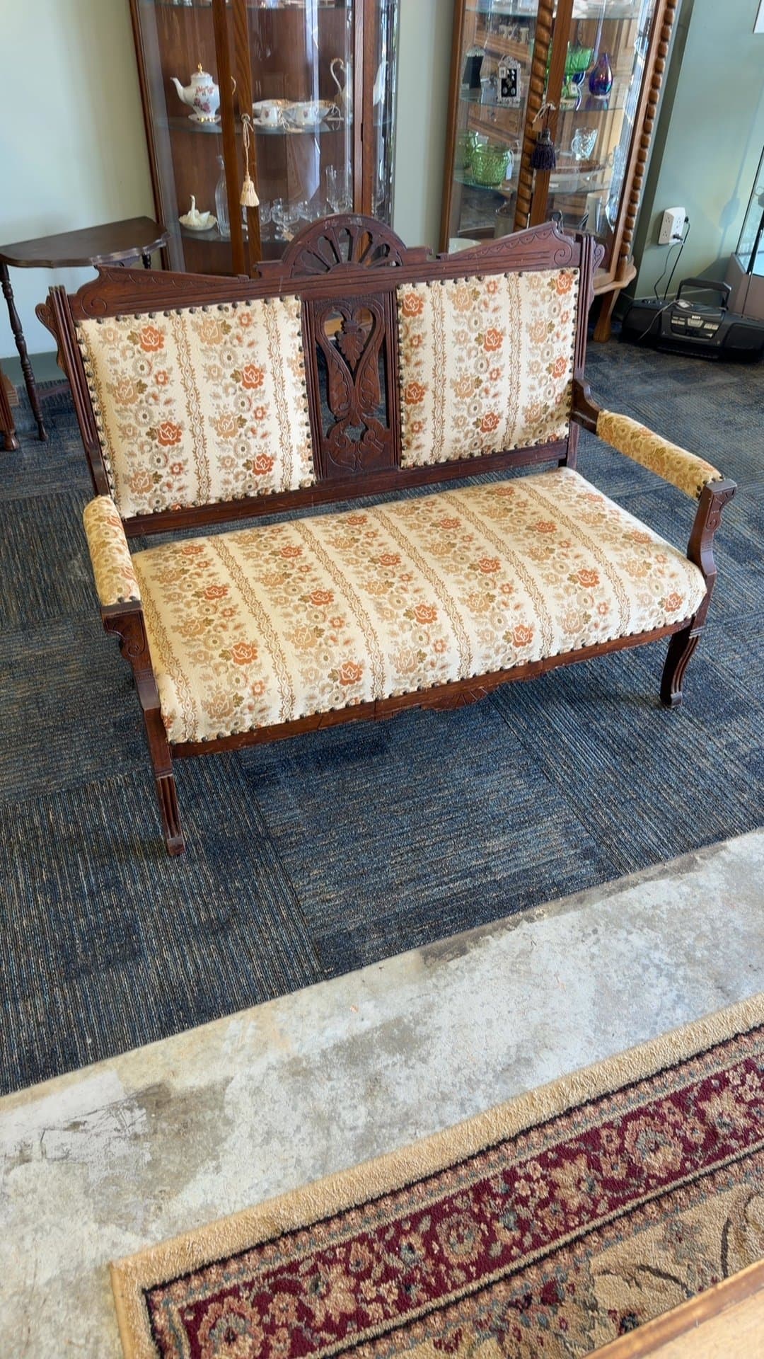 Antique Victorian Settee - Image 1
