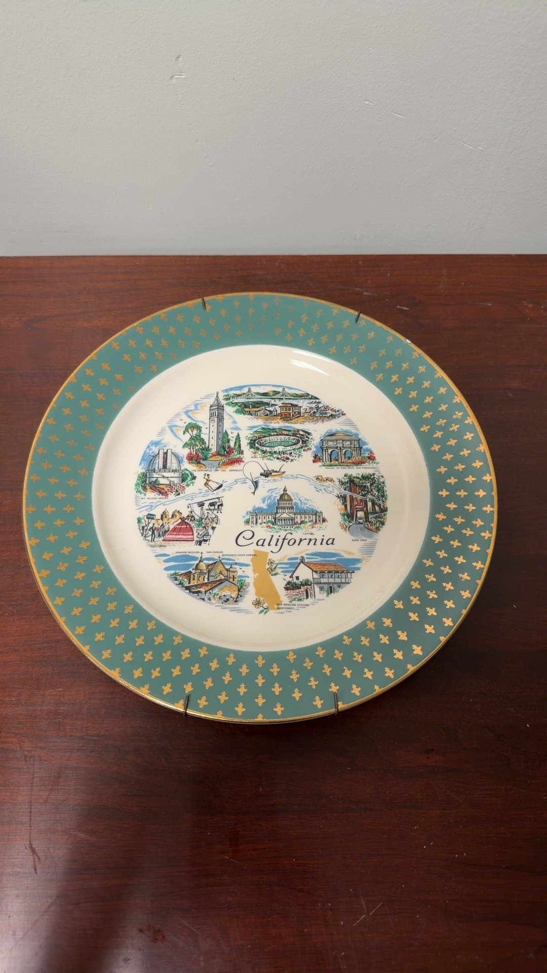 Homer Laughlin California Souvenir Plate - Image 1