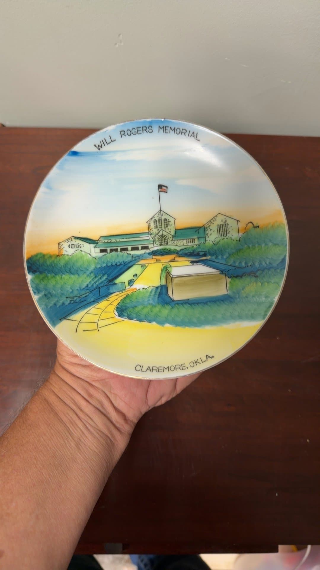 Will Rogers Memorial Souvenir Plate - Image 1
