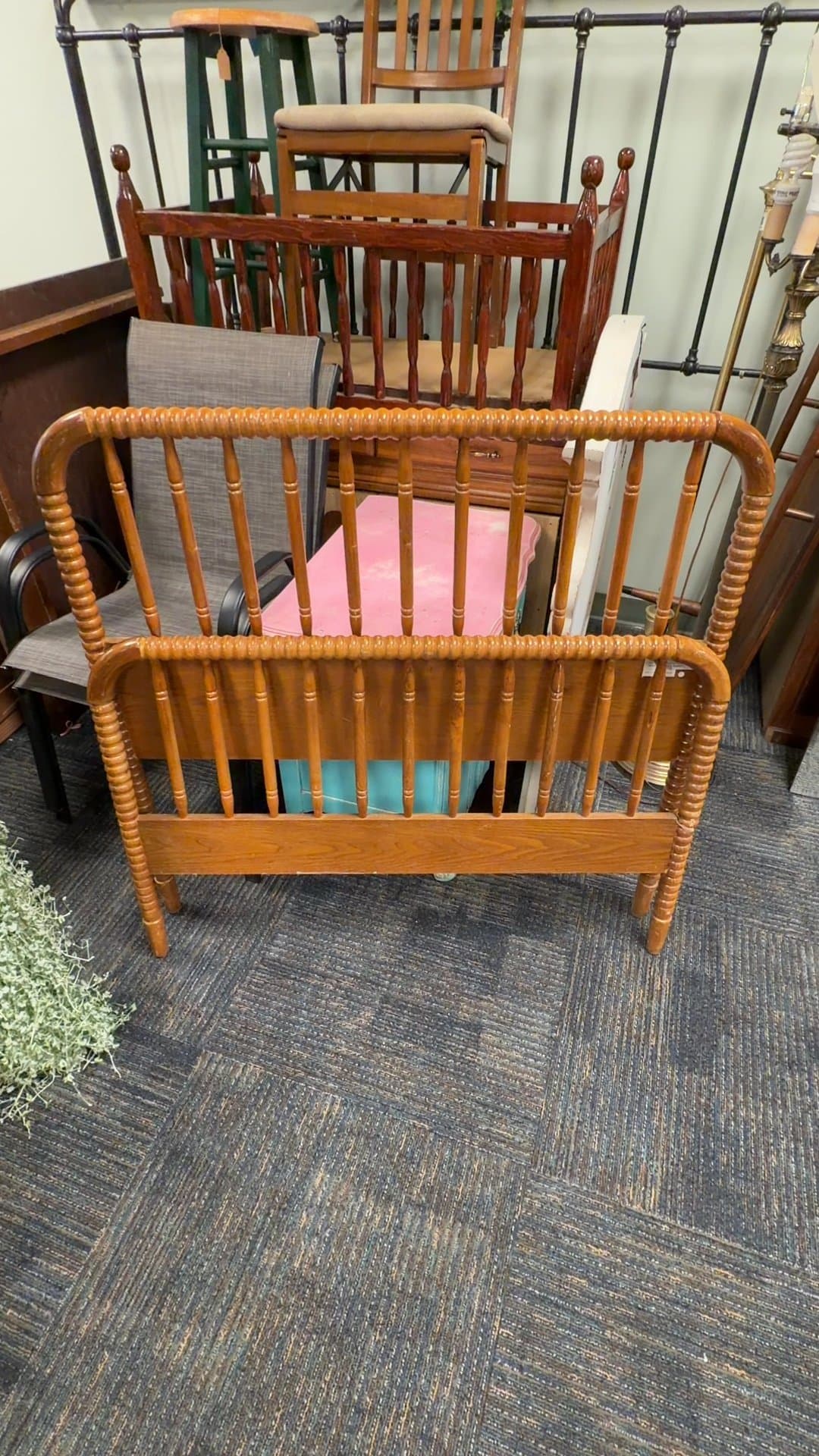 Jenny Lind Style Twin Headboard and Footboard - Image 1