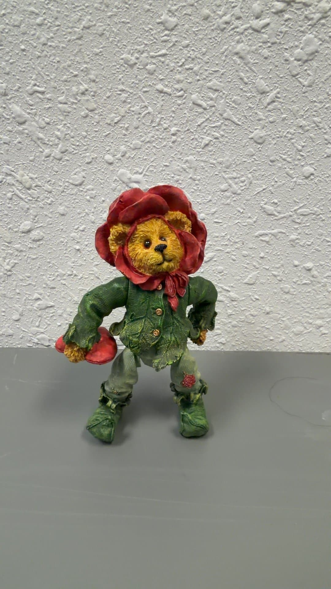 Boyds Bears & Friends 'Somebody Loves You' Rose Teddy Bear Figurine - Image 1