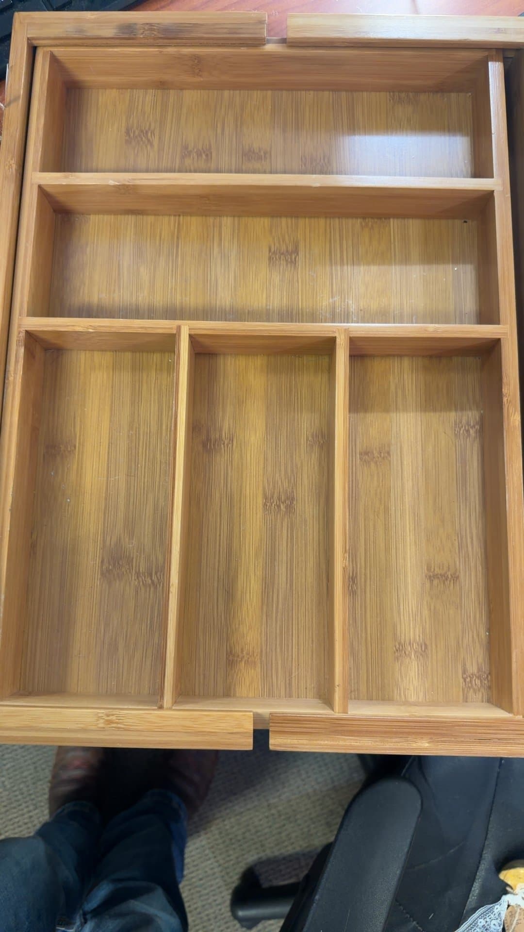 Expandable Bamboo Drawer Organizer - Image 1
