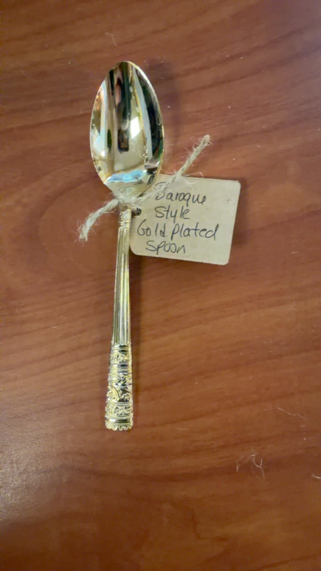 Baroque Style Gold Plated Spoon - Image 1