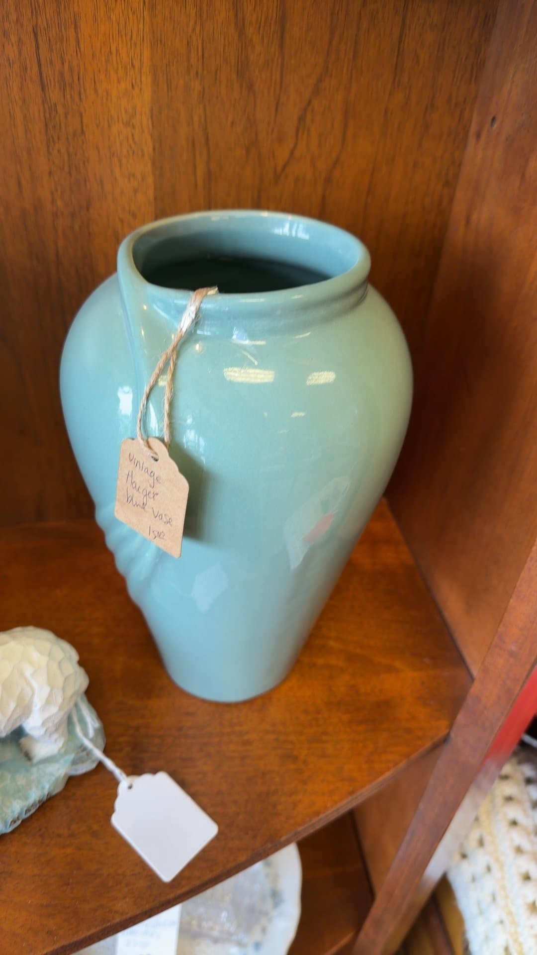 Vintage Haeger Blue Vase - Image 1