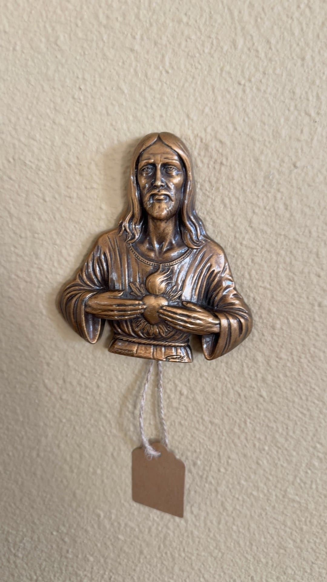 Bronze Sacred Heart of Jesus Wall Plaque - Image 1