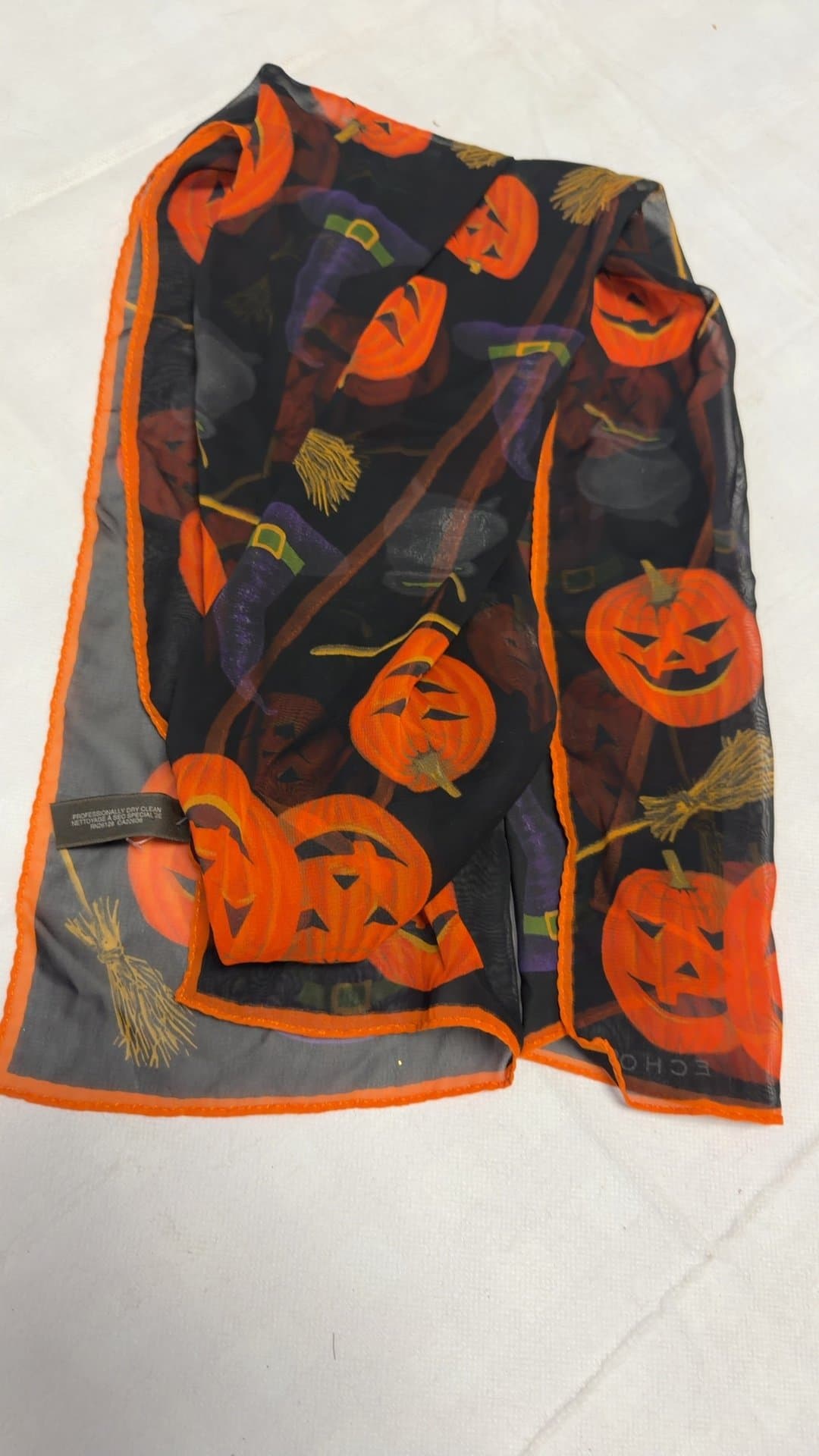Halloween Themed Sheer Scarf - Image 1