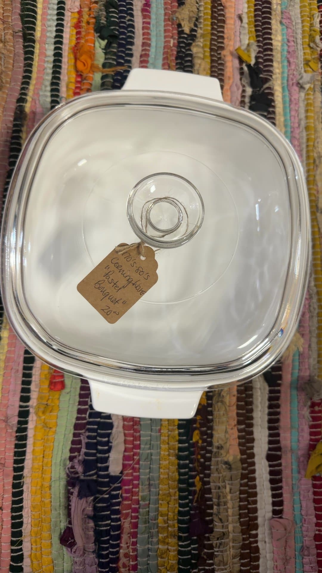 Vintage CorningWare 'Pastel Bouquet' Casserole Dish with Lid - Image 1