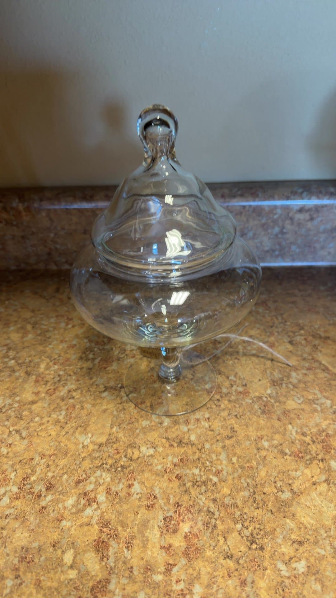 Glass Apothecary Jar with Lid - Image 1