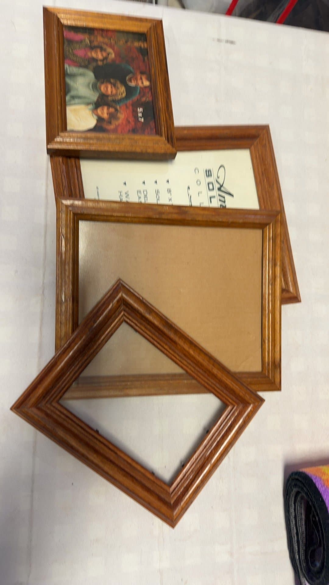 Assorted Vintage Wooden Picture Frames - Lot of 4 - Image 1