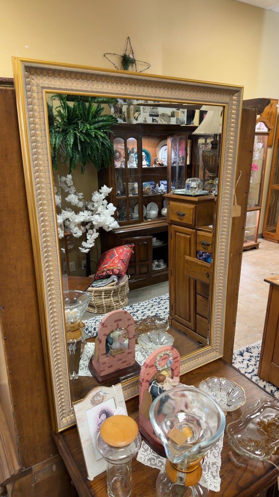 Large Ornate Framed Mirror - Image 1