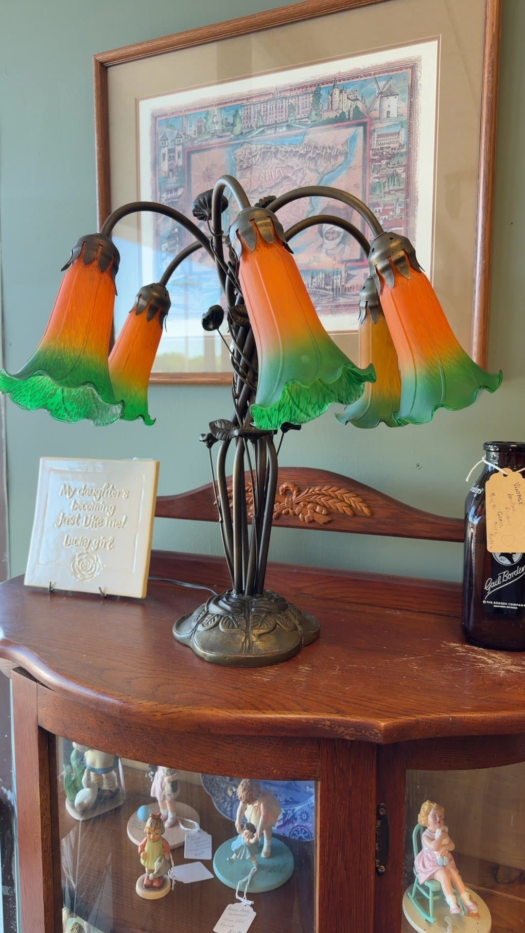 Art Nouveau Style Lily Lamp