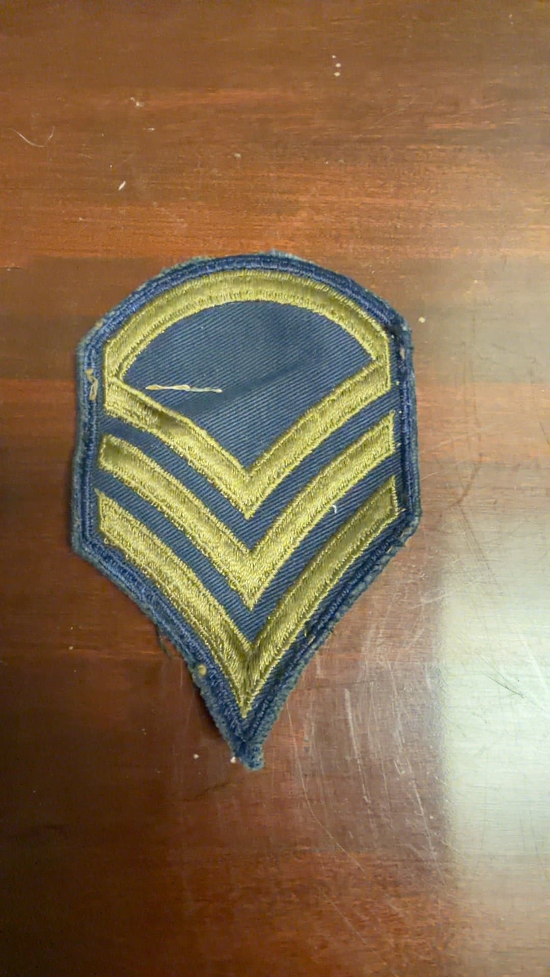 Vintage Military Sergeant Chevron Patch - Image 1