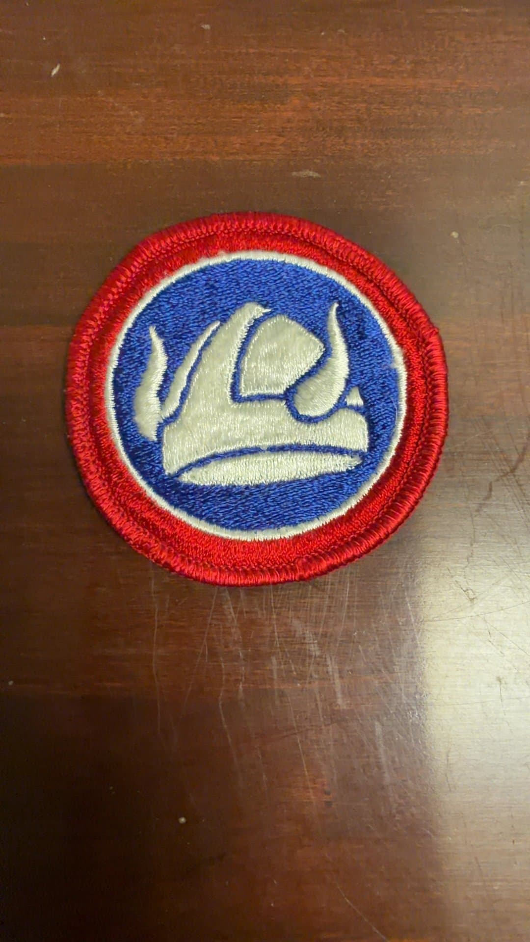 Vintage Embroidered Patch with Emblem Design - Image 1