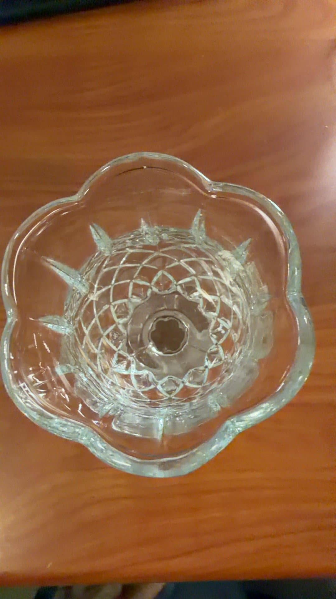 Vintage Crystal Cut Glass Goblet - Image 1