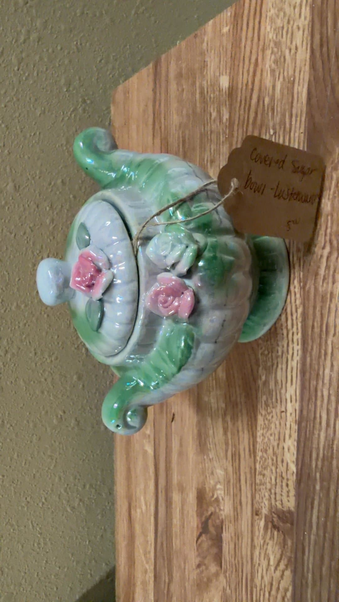 Vintage Lusterware Covered Sugar Bowl - Image 1