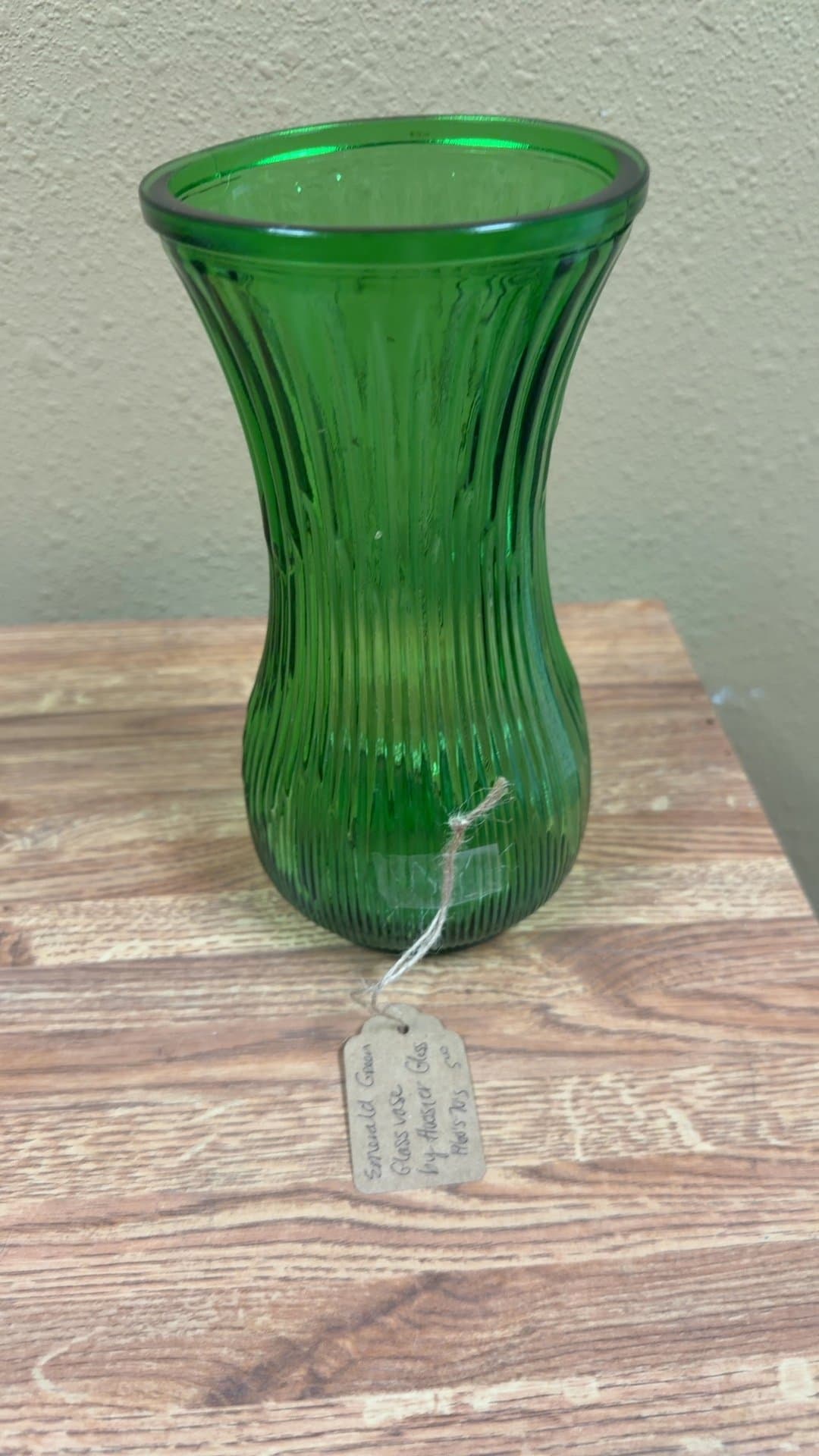 Emerald Green Glass Vase by Hoosier Glass - Image 1