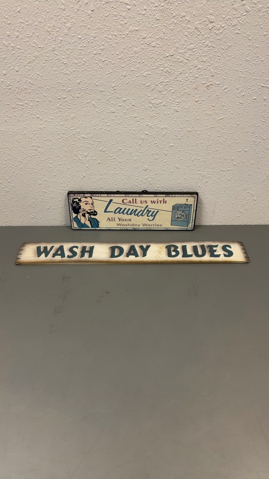Vintage Style Laundry Room Decorative Wall Signs Set - Image 1