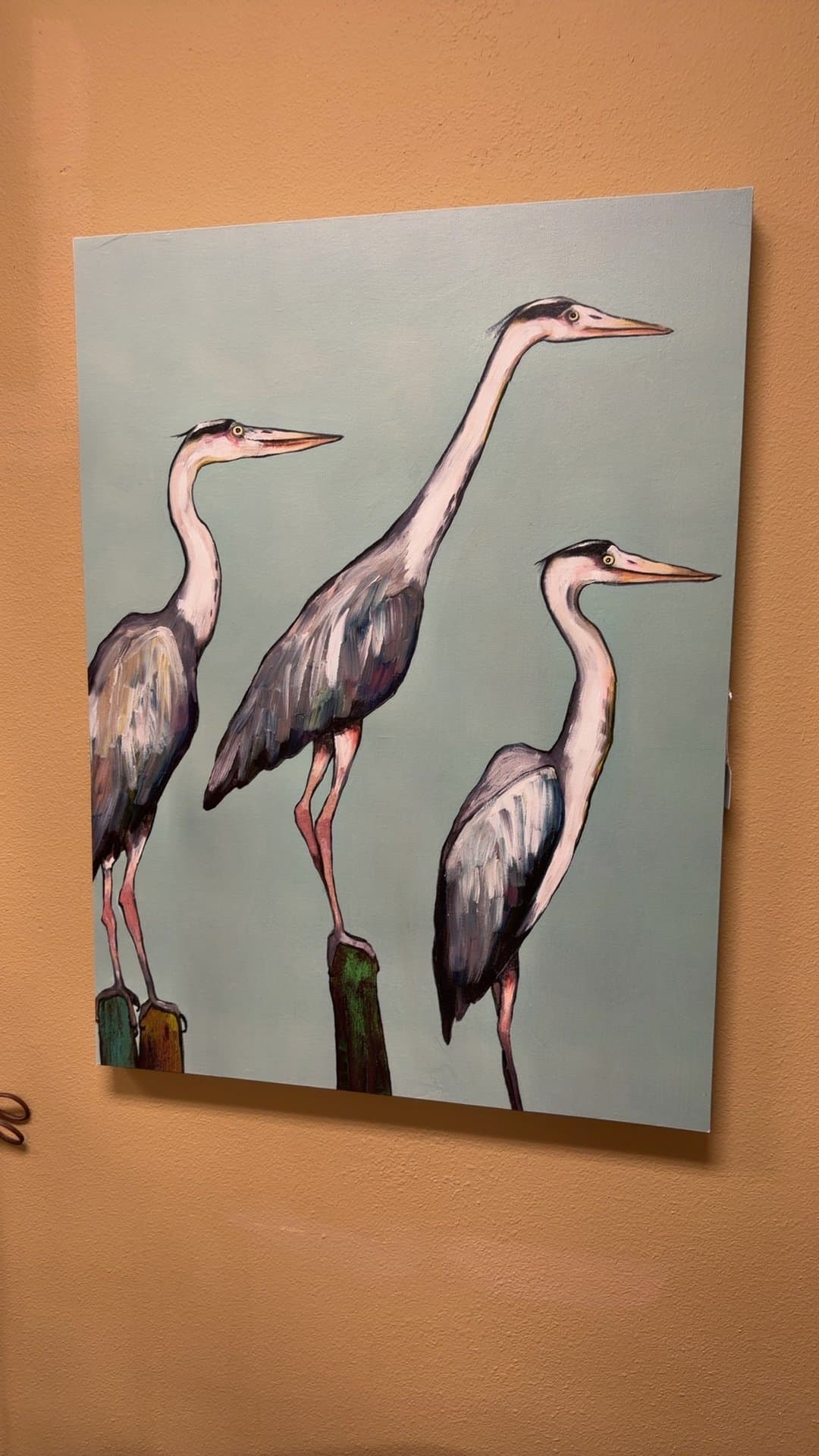 Great Blue Heron Painting - Image 1