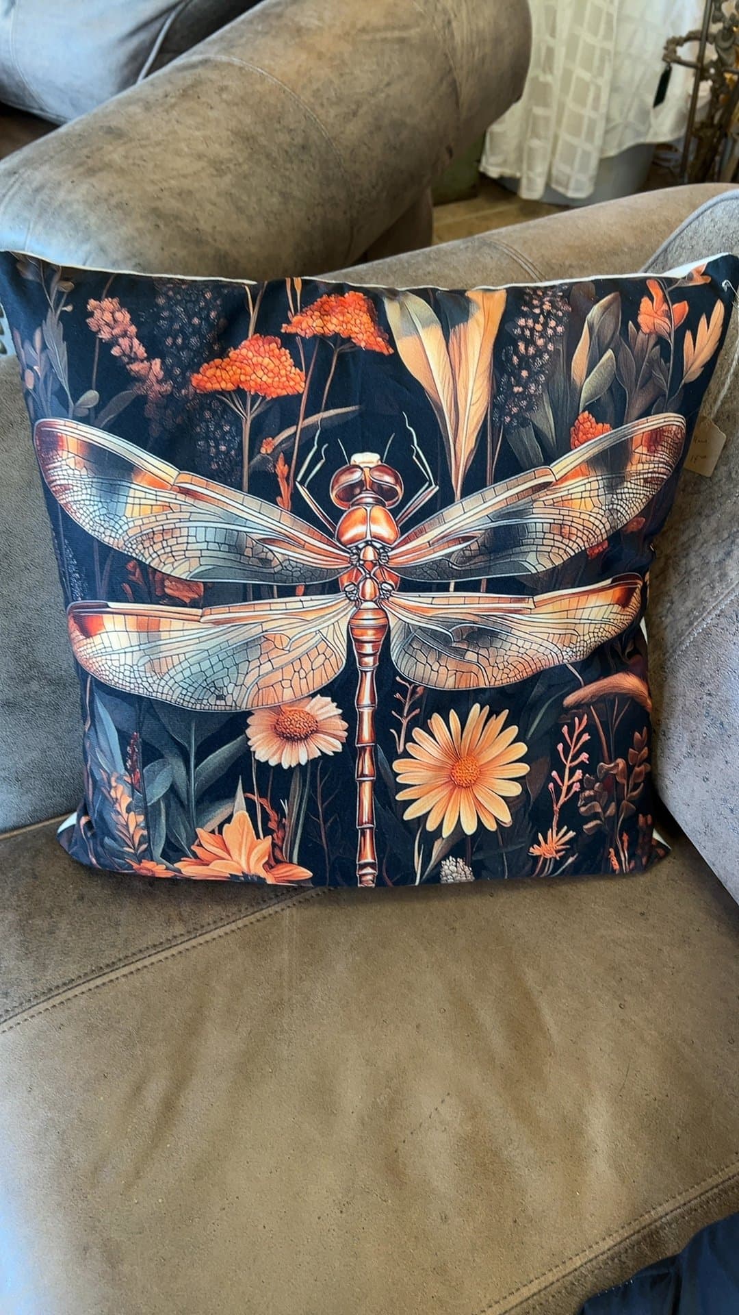 Dragonfly Decorative Throw Pillow - Image 1
