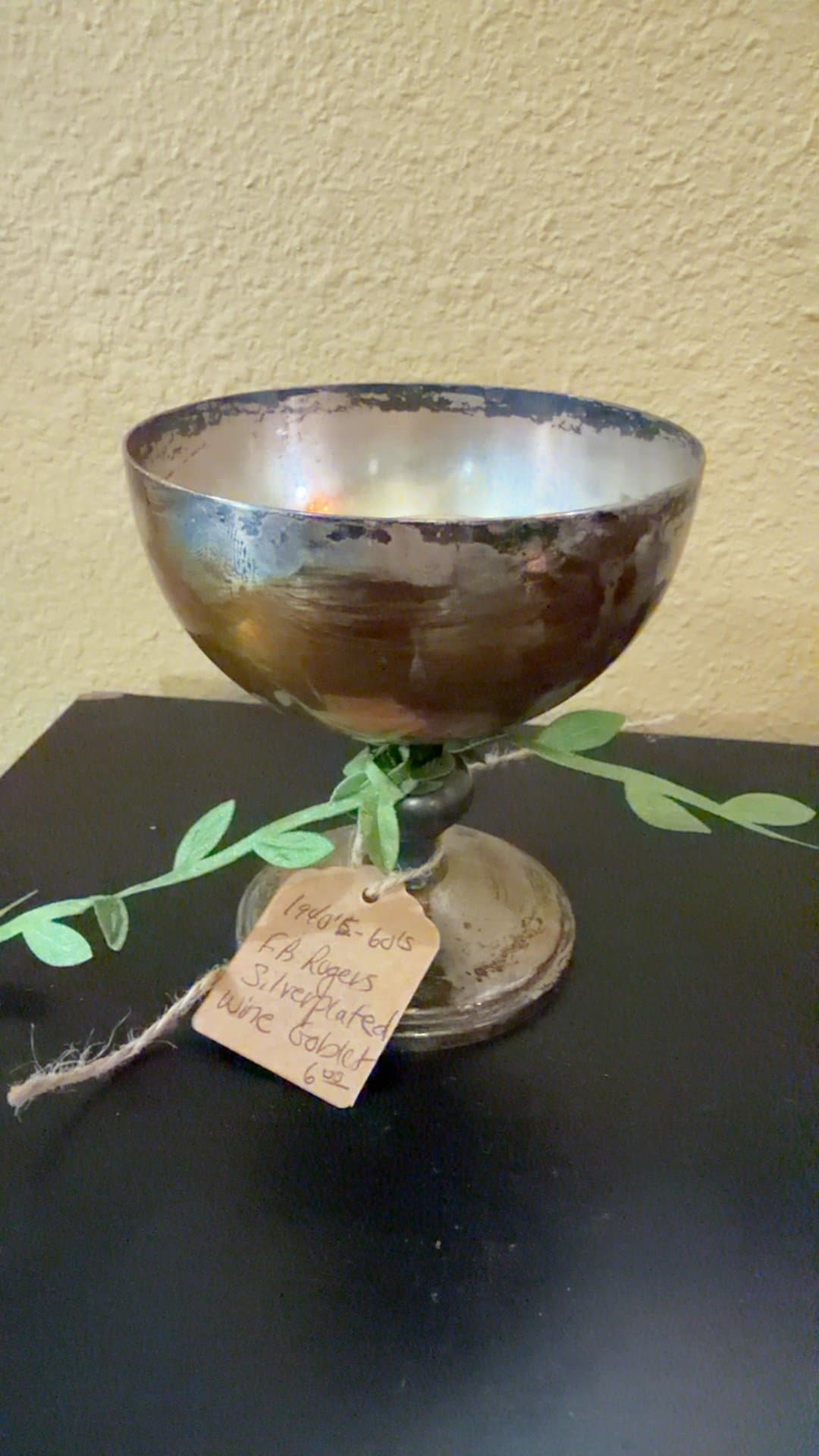 F.B. Rogers Silver Plated Wine Goblet - Image 1