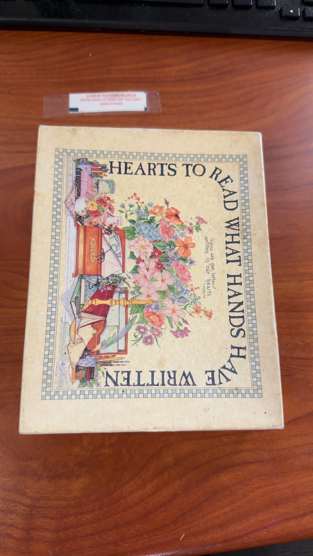 Vintage Cross-Stitch Kit - 'Hearts to Read' - Image 1