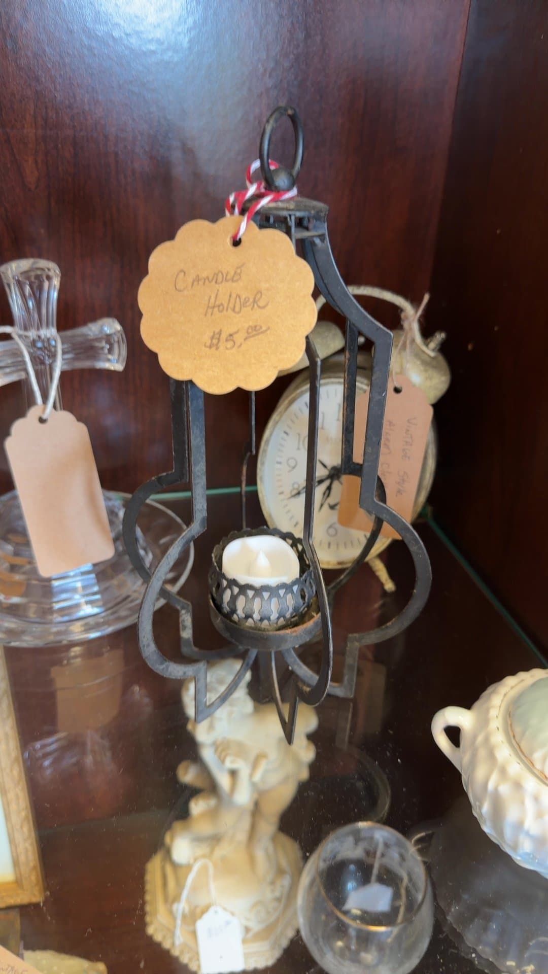 Vintage Metal Candle Holder - Image 1