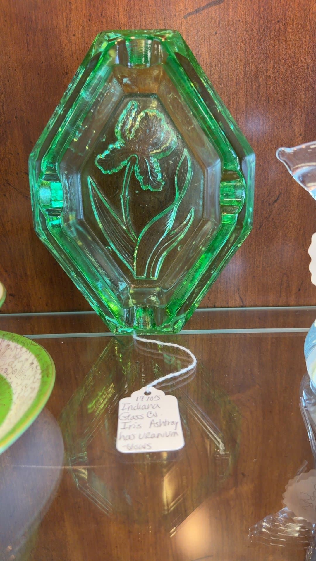 1970s Indiana Glass Co. Iris Ashtray - Image 1