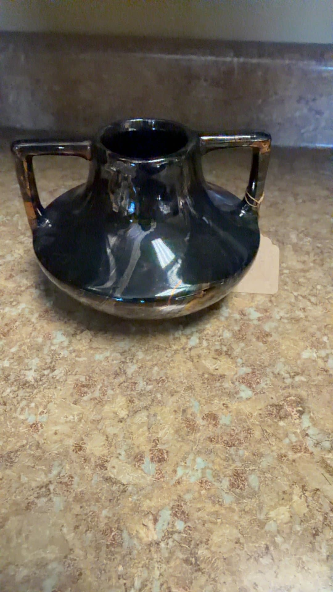 Kamei Osaka Japanese Iridescent Art Glass vase - Image 1