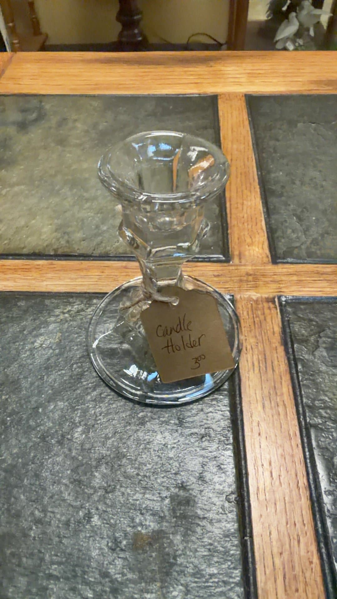 Glass Candle Holder - Image 1
