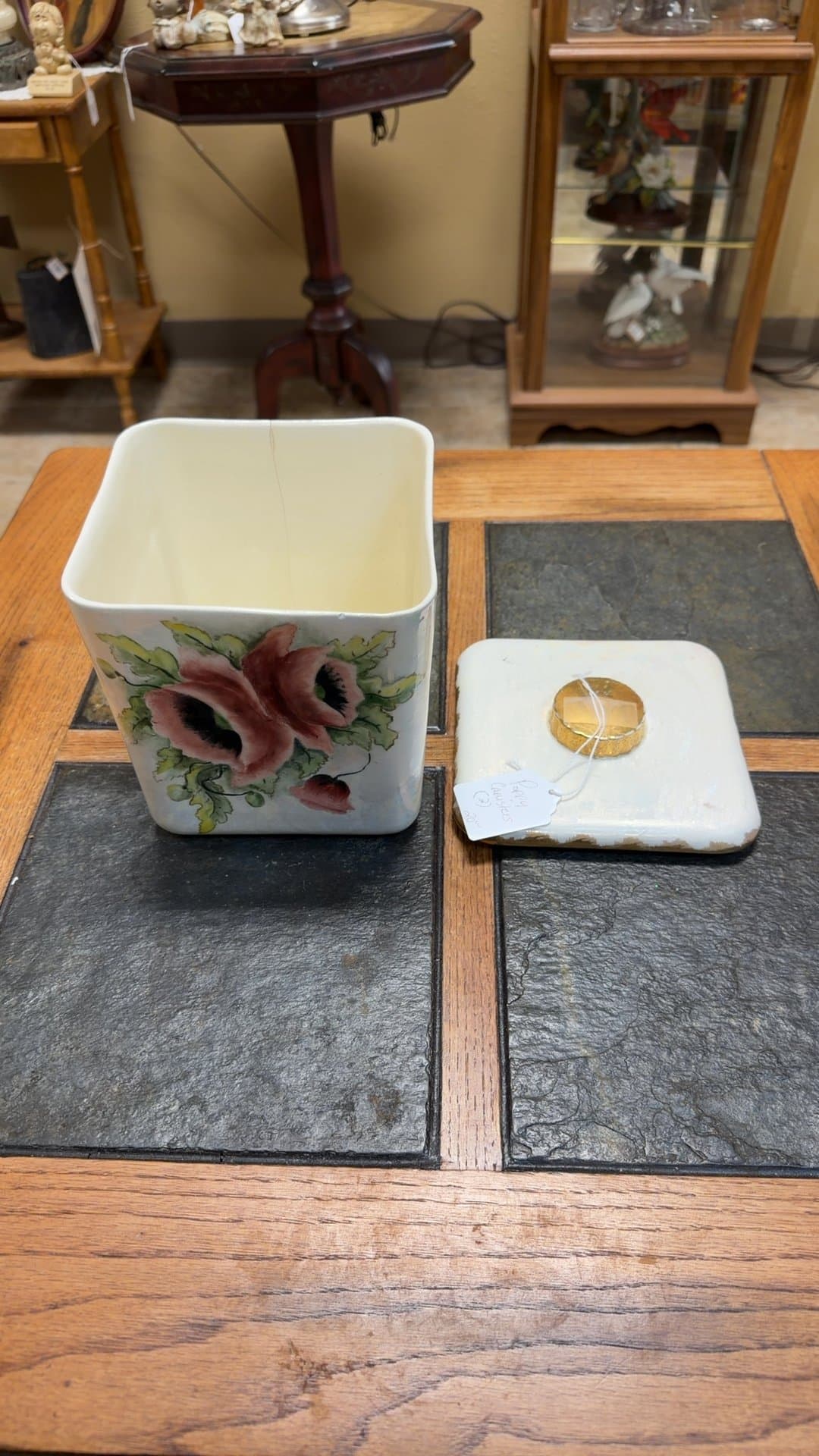 Hand-Painted Poppy Canisters - Image 1