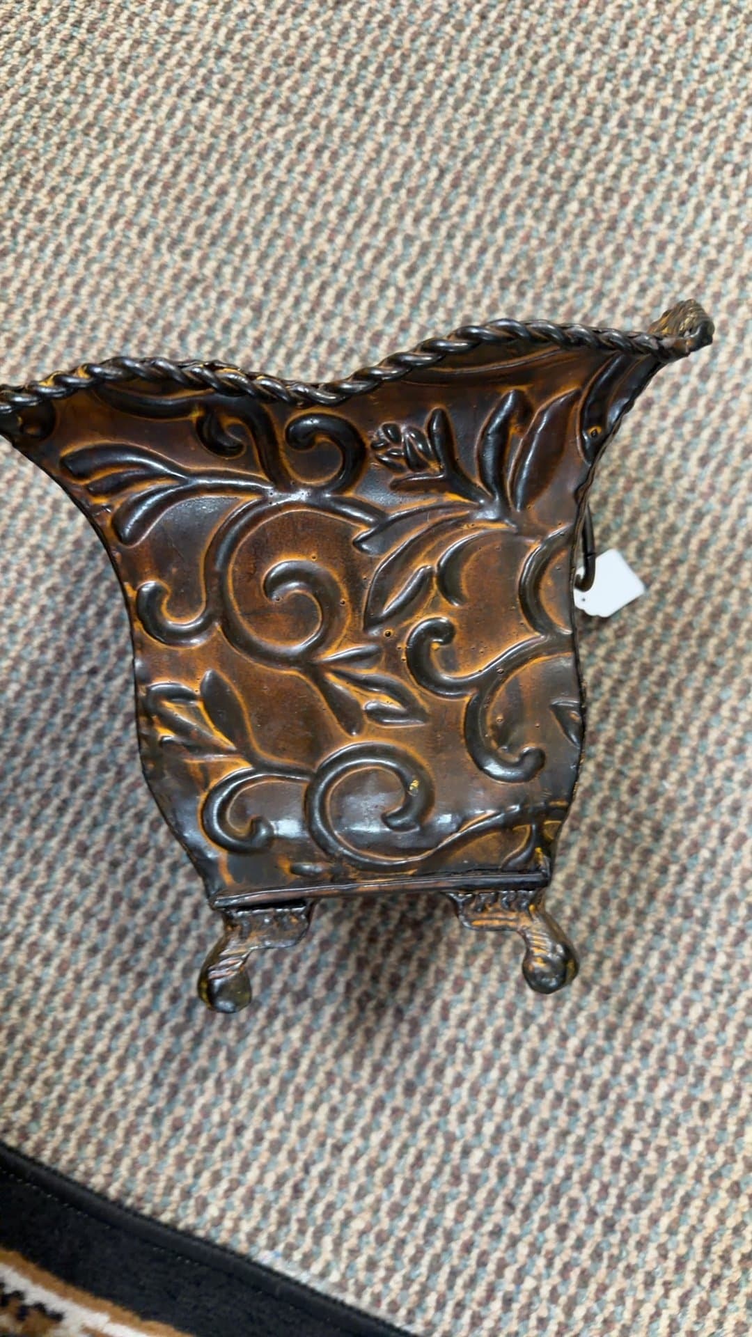 Ornate Metal Carved Vase - Image 1