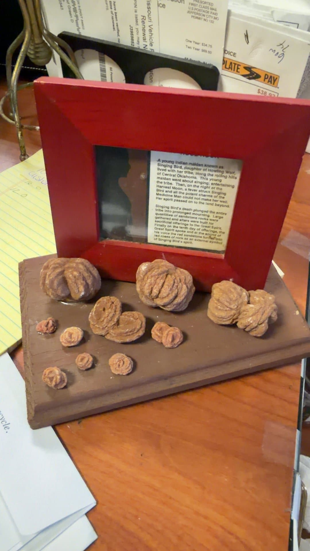 Decorative Framed Display with Rock Formations - Image 1