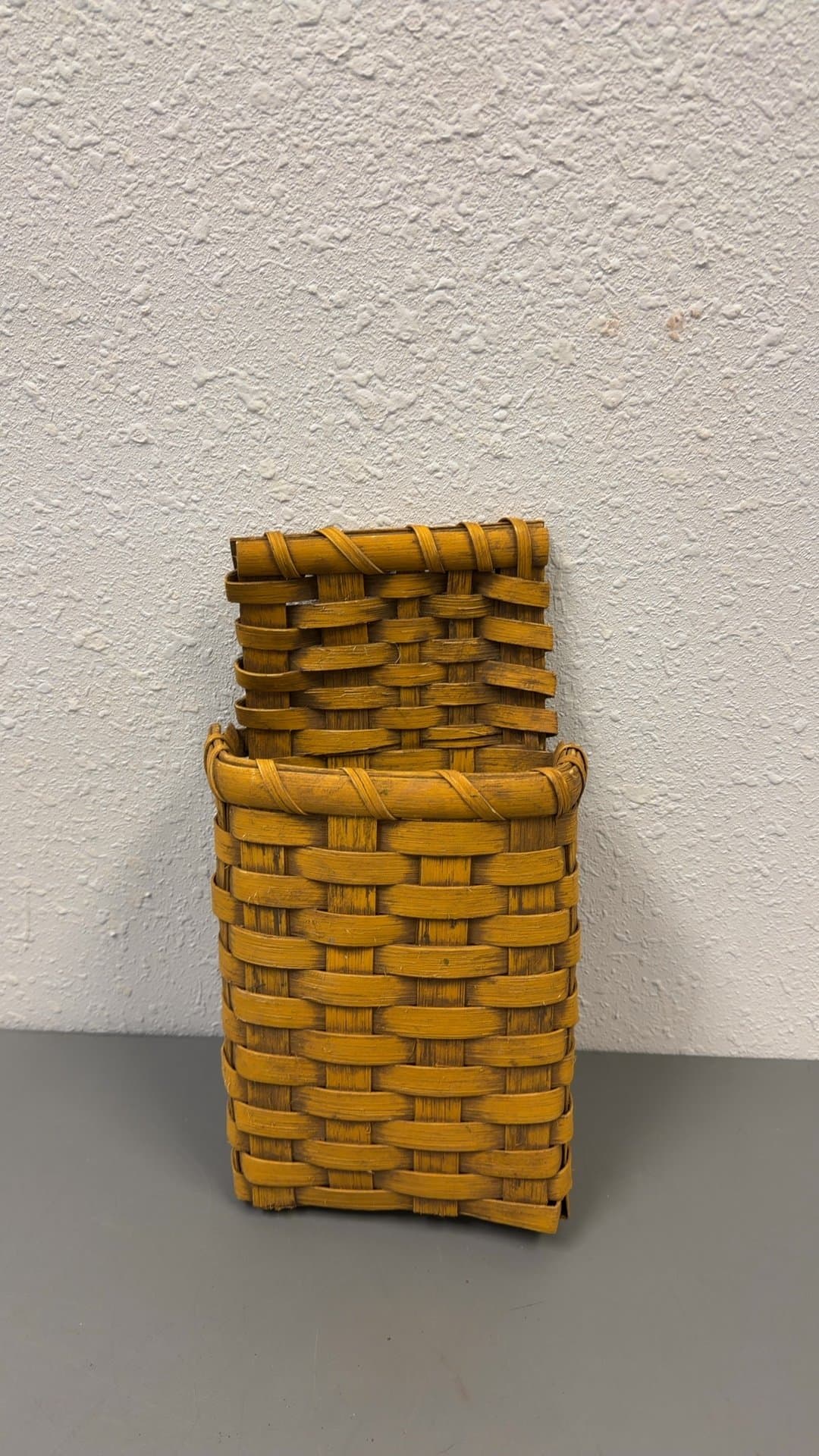 Woven Splint Mail Basket Wall Pocket - Image 1